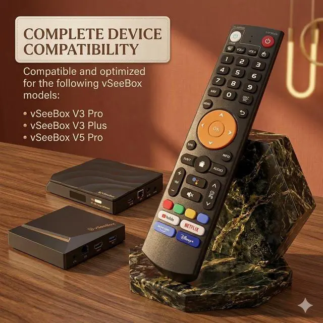 Alt view image 2 of 5 - Bluetooth Voice Remote Control Replacement for vSeeBox V3 Plus & V3 Pro