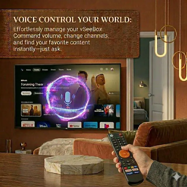 Alt view image 4 of 5 - Bluetooth Voice Remote Control Replacement for vSeeBox V3 Plus & V3 Pro