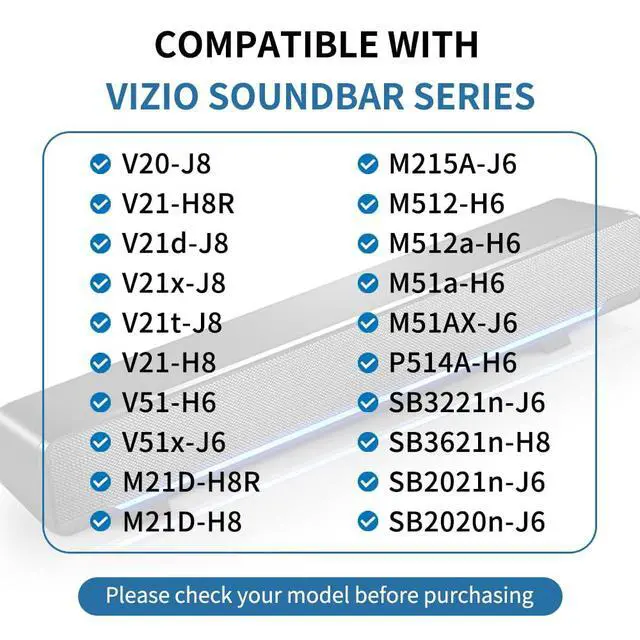 Alt view image 4 of 6 - Soundbar Remote Control for VIZIO Soundbar, Compatible with M/V/P Series Home Theater Systems, with Independent Bass, Treble, Subwoofer Adjustment, EQ Presets & One-Key BTX Bluetooth