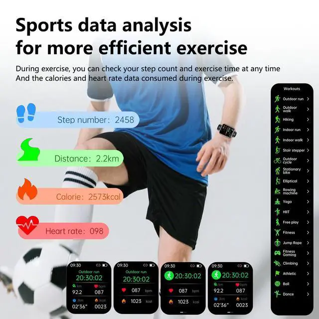 Alt view image 6 of 6 - Smart Watch with Ai Functions GPS Tracking for Android Phones and iPhone Compatible Bluetooth Call Message Alert Heart Rate/Sleep/Monitor IP68 Waterproof for Men Women
