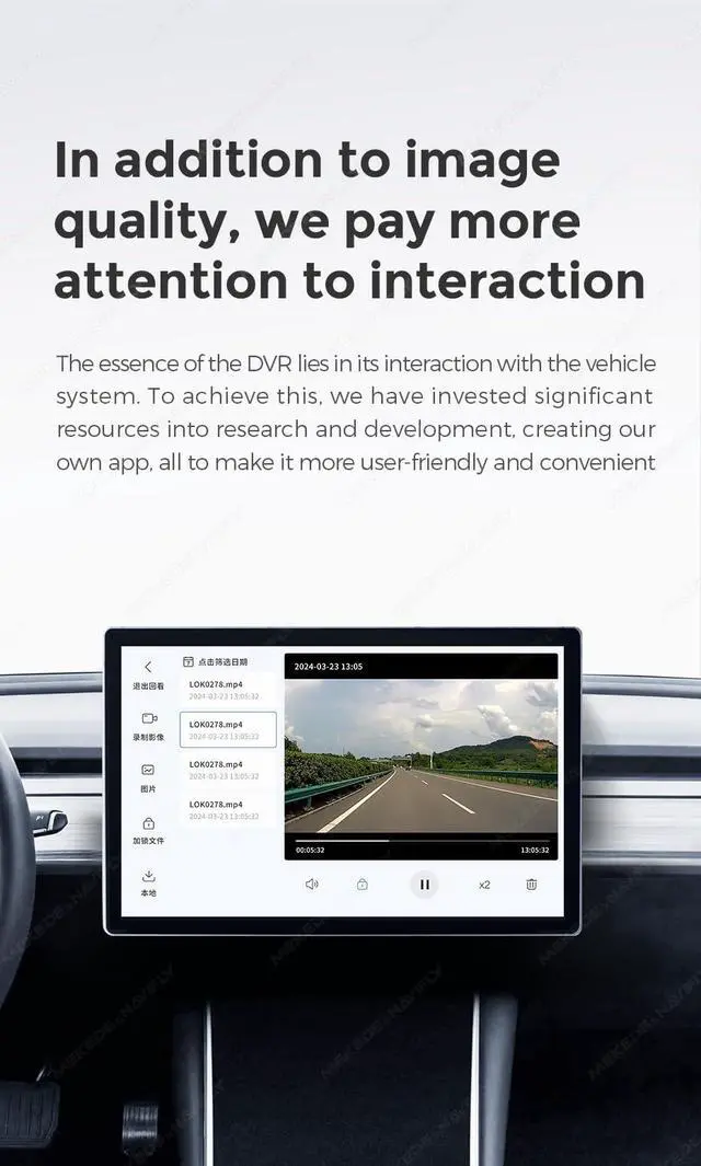 Alt view image 6 of 6 - DUDUAUTO Car DVR Dash Cam for Aftermarket Android Radios | ADAS LDWS Navigation Auto Audio Voice Alarm Driving Video Recording