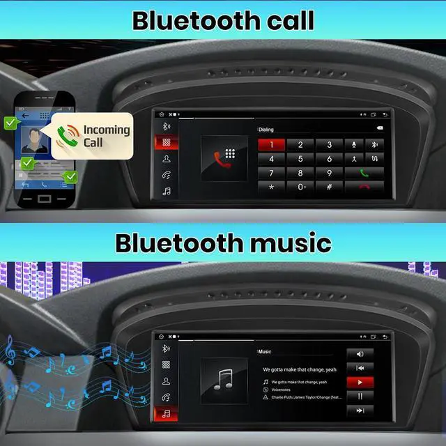 Alt view image 4 of 6 - Radio for BMW E60 E90 with CCC System, Support Original System | For BMW E60 E61 E63 E64 E90 E91 E92 E93 2005-2008 with CCC System, Carplay, Android Auto, Yoube, Wifi, Bluetooth, SWC