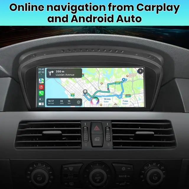 Alt view image 6 of 6 - Radio for BMW E60 E90 with CCC System, Support Original System | For BMW E60 E61 E63 E64 E90 E91 E92 E93 2005-2008 with CCC System, Carplay, Android Auto, Yoube, Wifi, Bluetooth, SWC