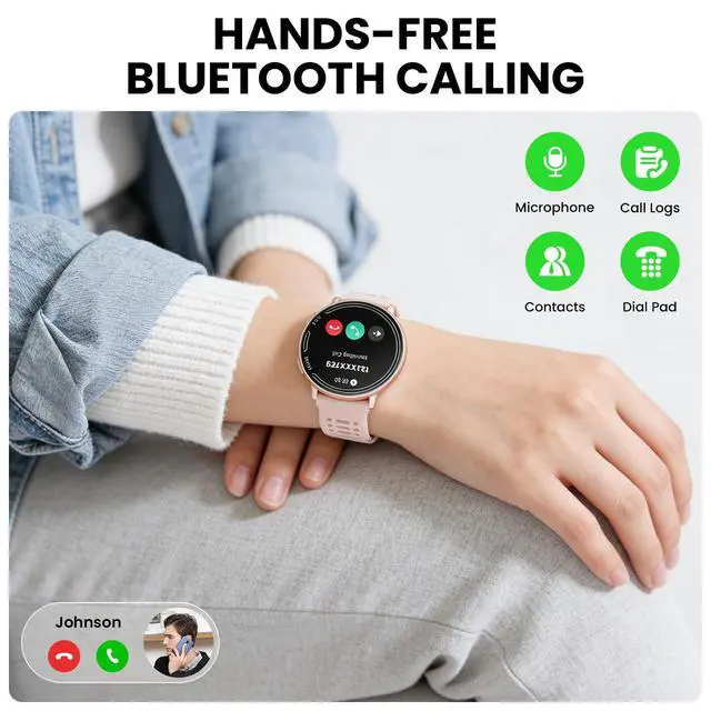 Alt view image 4 of 6 - Smart Watch for Men Women Built in GPS,100+ Sports Modes Smartwatch with 1.39" HD Screen,Bluetooth Answer/Make Call,2026 New Smart Watch Health Fitness Tracker,Compatible with Android & iOS(Pink)