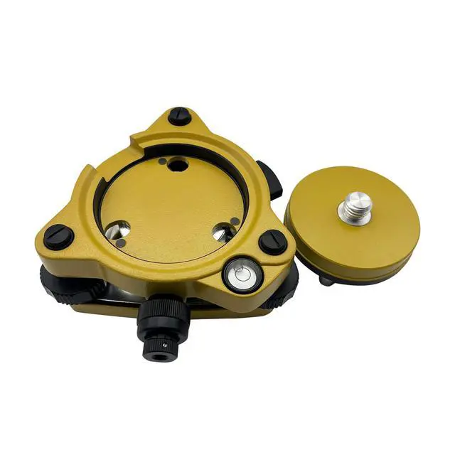 Alt view image 2 of 6 - New Yellow Tribrach with Optical Plummet & Carrier Fixed Adapter, Optical Plummet Adapter with 5/8x11 Thread Mount for GPS
