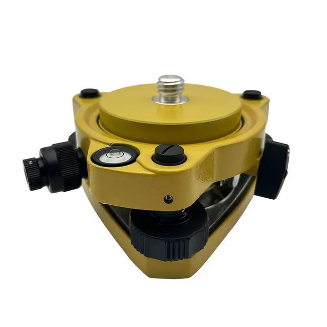 Alt view image 4 of 6 - New Yellow Tribrach with Optical Plummet & Carrier Fixed Adapter, Optical Plummet Adapter with 5/8x11 Thread Mount for GPS