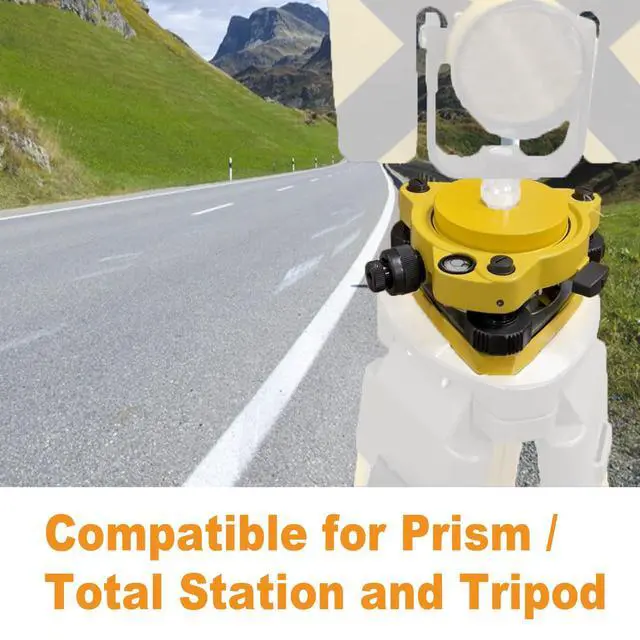 Alt view image 6 of 6 - New Yellow Tribrach with Optical Plummet & Carrier Fixed Adapter, Optical Plummet Adapter with 5/8x11 Thread Mount for GPS