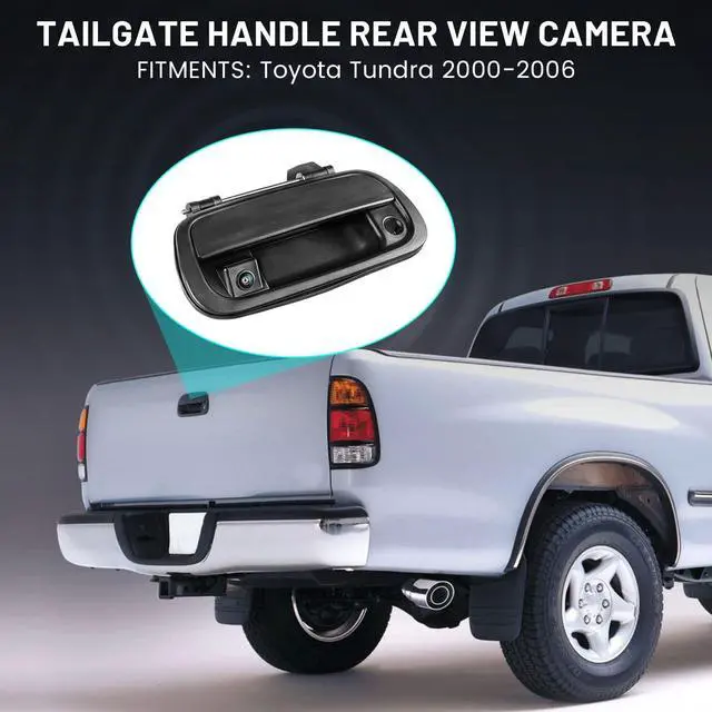 Alt view image 2 of 6 - Tailgate Handle Backup Camera for Toyota Tundra 2000-2006 Reversing Camera Tailgate Liftgate Latch Handle Rear View Reverse Camera RCA Connector with Keyhole |Replaces# 69090-0C010 69090-0C030-C0