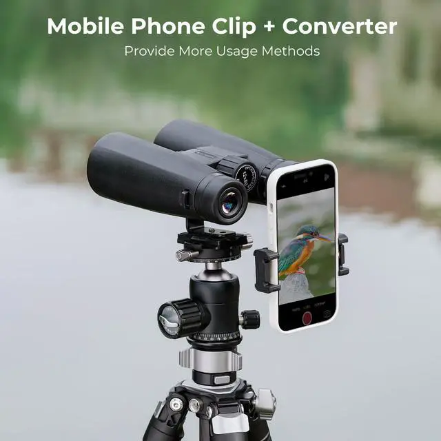 Alt view image 6 of 6 - ® 12X50 Binoculars Telescope with Smartphone Adapter, Tripod Adapter, Cleaning Cloth, FMC Lens BAK4 Prism for Adults, HD Binoculars for Bird Watching Hunting Hiking Camping Travelling