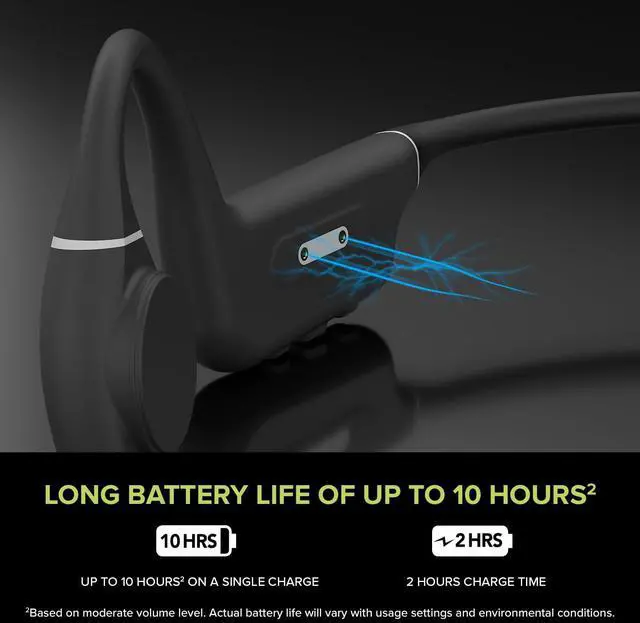 Alt view image 6 of 6 - Outlier Free+ Lightweight Bone Conduction Headphones with IPX5 | Bone Conduction, Open-Ear, IPX5, Sports, Workout, Sweat Resistant, Lightweight