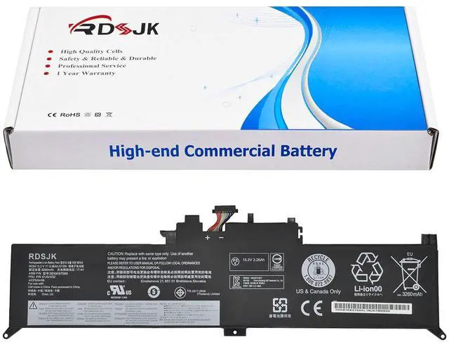 Main image of 01AV432 01AV433 01AV434 00HW026 00HW027 Laptop Battery for Lenovo ThinkPad Yoga 260 370 X380 X260 Series SB10K97589 SB10K97590 SB10K97591 SB10F46464 SB10F46465 4ICP5/53/88 4ICP5/54/88 15.2V 51Wh/44Wh