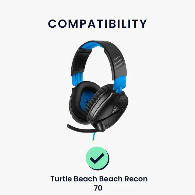 Alt view image 2 of 6 - Ear Pads Compatible with Turtle Beach Recon 70 / Recon 50 / Recon 60P / Stealth 500/600 / 700 Earpads - 2X Replacement for Headphones - Black