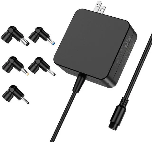 Main image of 65W Laptop Replacement Charger 5 Round Tips Compatible with ASUS VivoBook, ZenBook, Chromebook, TransformerBook, EeeBook 19V 3.42A Universal AC Power Adapter