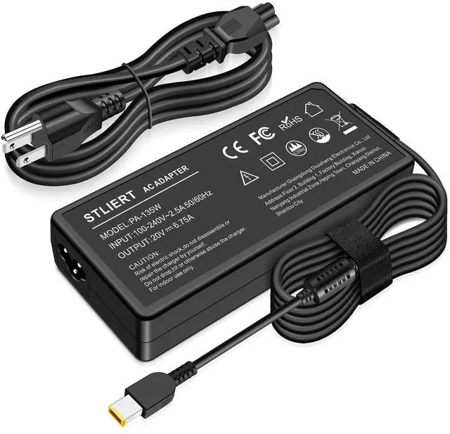 Main image of 135W Charger Compatible with Lenovo ThinkPad Universal Thunderbolt 3 4 Dock Gen 1 2, Ultra/Pro Docking Station Power Cord, ideapad Gaming 3-15 L340/Yoga 9i Laptop Adapter ADL135NDC3A