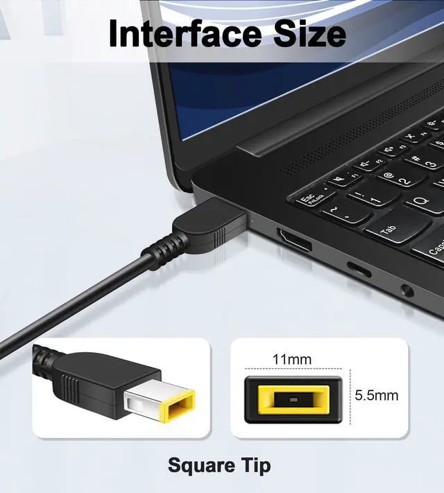 Alt view image 4 of 6 - 135W Charger Compatible with Lenovo ThinkPad Universal Thunderbolt 3 4 Dock Gen 1 2, Ultra/Pro Docking Station Power Cord, ideapad Gaming 3-15 L340/Yoga 9i Laptop Adapter ADL135NDC3A