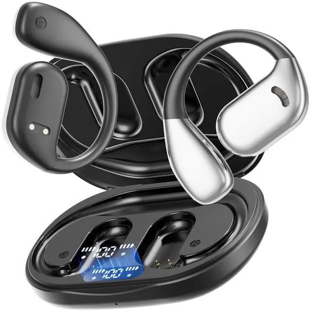 Main image of M75 Open Ear Earbuds,Open Ear Headphones True Wireless (Black) | Bluetooth Wireless Headphones,80h Playtime,ergonomics Comfortable for Work,study, travel,Workout,Running,Cycling