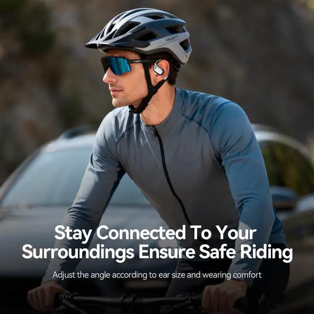 Alt view image 5 of 6 - M75 Open Ear Earbuds,Open Ear Headphones True Wireless (Black) | Bluetooth Wireless Headphones,80h Playtime,ergonomics Comfortable for Work,study, travel,Workout,Running,Cycling