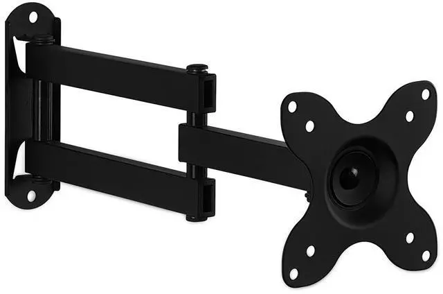 Main image of Small TV Monitor Wall Mount Arm, 19-27", 40 lbs | VESA 75/100 and RV compatible bracket tilts and swivels for flexible screen positioning