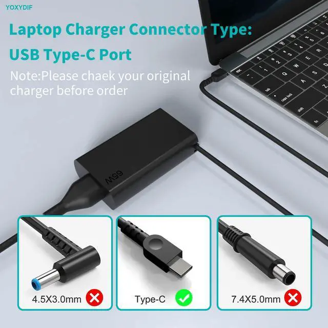 Alt view image 4 of 6 - New Slim 65W USB C Laptop Charger Fits for Lenovo Thinkpad Laptop Charger | Compatible with Lenovo Yoga 7i 9i 730 730s s730 Computer AC Power Cord Adapter Type C Thinkpad X1 T14 T14s T15 T16 T480