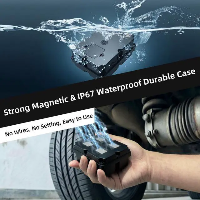 Alt view image 6 of 6 - GPS Tracker for Vehicles, 7500mAh Professional IP67 Waterproof Car Tracking Device Strong Magnetic Car Tracker with Low Subscription Fee, Real-Time LTE Locator for Cars, Trucks, Motorcycles, Vehicles