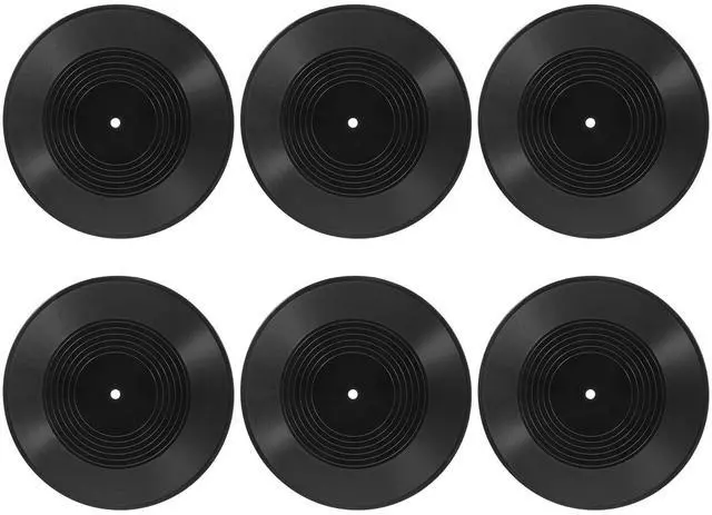 Main image of 12 Inch Blank Vinyl Records Decor, 6PCS Fake Records Vintage Decorations Faux Vinyl Record Wall Display Retro Vinyl Records for Music Party Studio Home Room Wall Decor DIY Project