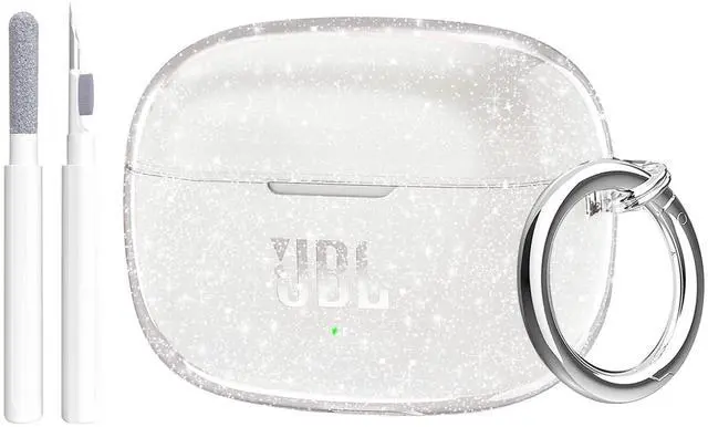 Main image of for JBL Vibe 200TWS/JBL Vibe Beam/JBL Vibe Beam 2 Case Glitter,Cute Sparkle Bling for JBL Vibe Beam 2 Case Cover 2024,Soft TPU Cover for JBL Earbuds with Carabiner&Cleaning Pen-Glitter