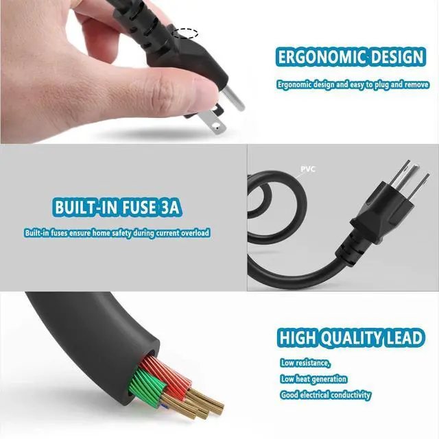 Alt view image 5 of 6 - 65W watt 4.5mm tip AC Power Compatible with Dell Inspiron 15 Charger 3511 3520 3525 3510 3521 3530 3535 3540 3501 Business Laptop 0G6j41 0MGJN 1 Meter US Power Supply Cord Included