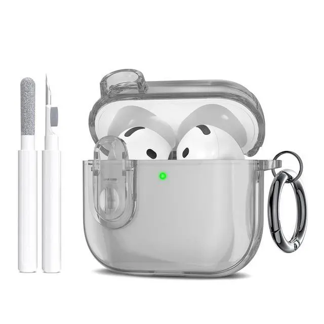 Main image of for Apple Airpods 4th Generation Case Cover(2024), Silicone Case with Cleaner Kit & Keychain Compatible with Airpods 4 case for Women,Men