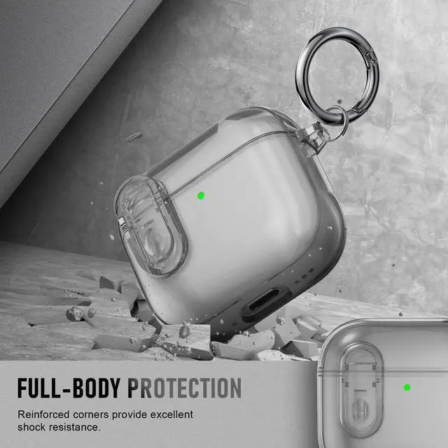Alt view image 5 of 6 - for Apple Airpods 4th Generation Case Cover(2024), Silicone Case with Cleaner Kit & Keychain Compatible with Airpods 4 case for Women,Men