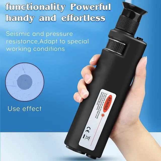 Alt view image 3 of 6 - 400X Fiber Optic Microscope, Fiber Optic Magnifying Glass, Cleaning Tools | Fiber Optic Microscope Magnifying glass, 1.25mm 2.5mm Adapter, SC/FC/ST/LC Interfaces, With LED Lighting, Handheld Fiber Too