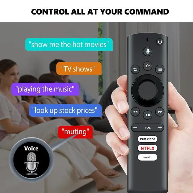 Alt view image 3 of 6 - G0V0Q7 Replacement Voice Remote Control Compatible with Element TV, for Westinghouse TV EL4KAMZ4317 WA43UFT1001 43GSR4100KN WA65UFT1001 EL4KAMZ5017 EL4KAMZ5517 EL4KAMZ6517