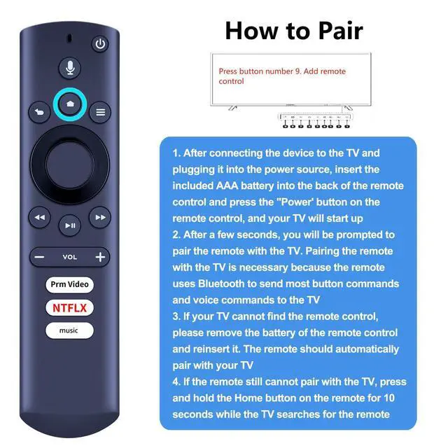 Alt view image 4 of 6 - G0V0Q7 Replacement Voice Remote Control Compatible with Element TV, for Westinghouse TV EL4KAMZ4317 WA43UFT1001 43GSR4100KN WA65UFT1001 EL4KAMZ5017 EL4KAMZ5517 EL4KAMZ6517