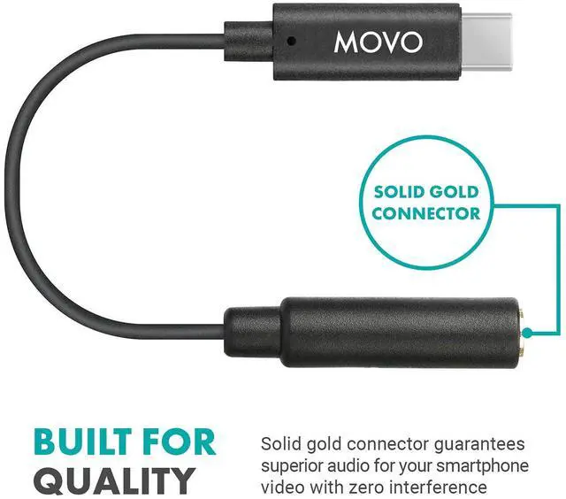 Alt view image 4 of 6 - UCMA-2 3.5mm to USB-C Audio Jack Adapter - 3.5mm TRRS to Type-C Connector for Android, GoPro Mic, iPad Pro Adapter - USB to Aux for Headphone Jack or USB Lapel Microphone Splitter