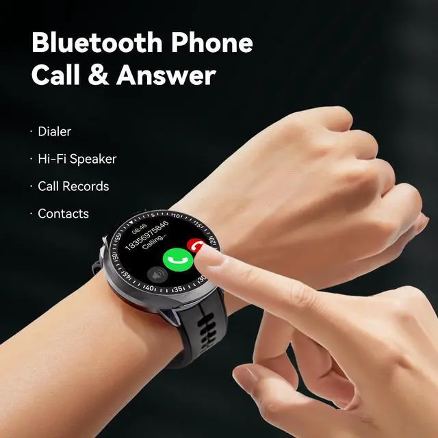 Alt view image 3 of 6 - Smart Watch Pill Box, Fitness Smartwatch with Bluetooth Call for Men, Water Resistant Pill Organizer for Emergency, Pill Case for Emergency, Small Pill Container for Vitamin, Fish Oil