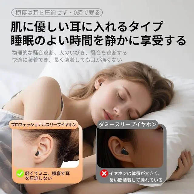 Alt view image 4 of 6 - AI Smart Mini Invisible Sleep Wireless Bluetooth Headphones