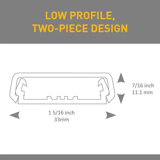 Alt view image 3 of 6 - Legrand Nonmetallic Raceway 1 Gang Extra Deep Electrical Box White | Extend Permanent Power, Plastic Raceway, Screw Installation, Paintable, Customizable Cut to Size, Surface Mount
