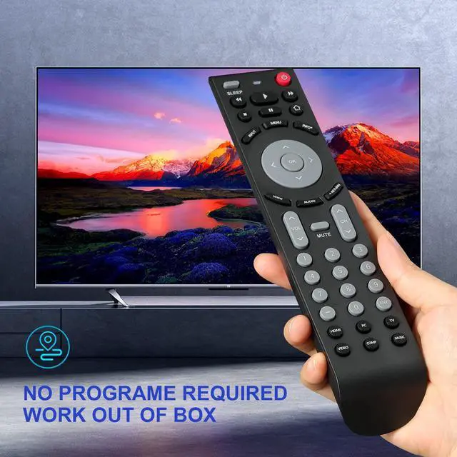 Alt view image 2 of 6 - RMT-JR02 Remote Control Replacement Compatible with JVC TV EM28T EM32T JLC32BC3000 JLC42BC3002 JLC47BC3000 and More