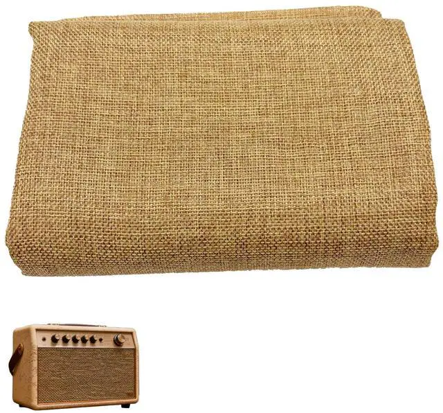 Main image of 19.7x57.5 Inch Linen Speaker Grill Cloth, Speaker Fabric Protective Dustproof Mesh Cloth, Stereo Grill Filter Fabric Mesh for Repair and Refurbishment Beige