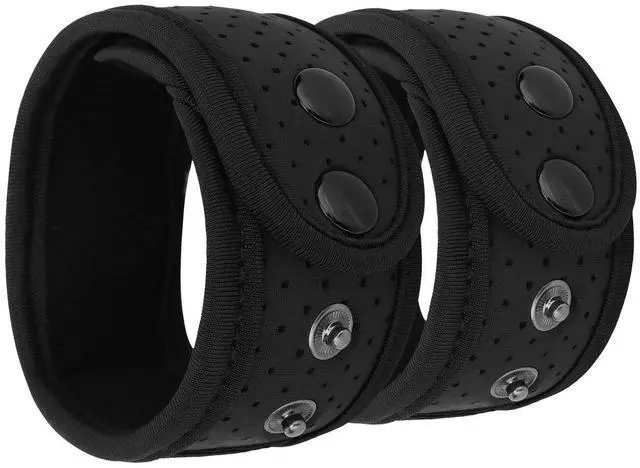 Main image of 2-Pack Ankle Strap Compatible with Fitbit & Garmin Activity Trackers | Sweatproof Adjustable Neoprene Fitness Tracker Ankle Band with Mesh Pouch, Black
