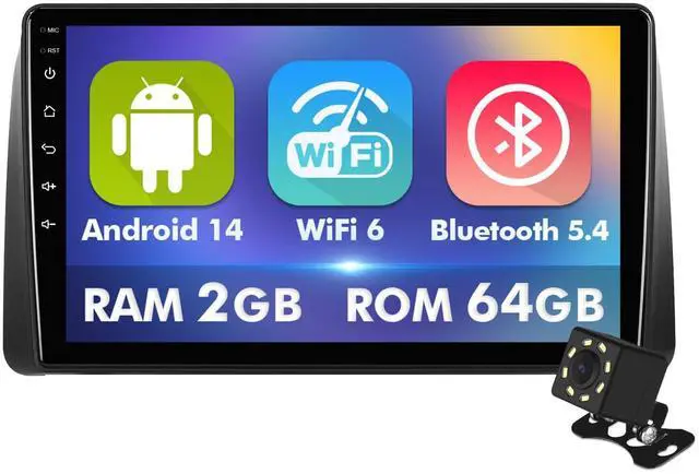 Main image of 4Core+64GB 9 Inch Touchscreen Android 14 Car Radio Stereo for Dodge Grand Caravan 2011-2020/Chrysler Town&Country 2011-2016/Grand Voyager 2011-2015 with CarPlay/Android Auto Support WiFi6/BT5.4/SWC