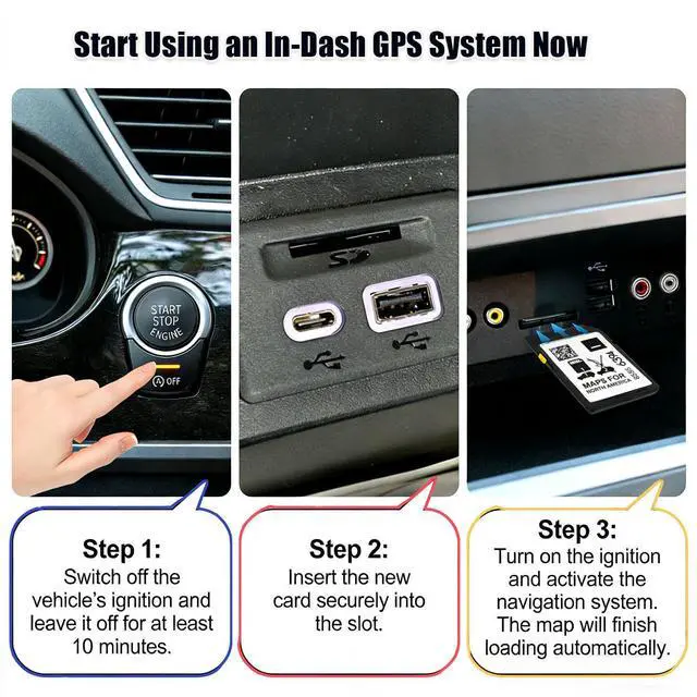Alt view image 5 of 6 - Satellite Navigation SD Card Compatible with Cadiliac Chevrolet Buick GMC | 2025 Latest Update,North America Maps,Plug and Play Install,GPS in-Dash Navigation Accessories Part 85856394