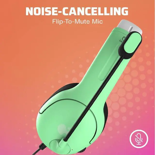 Alt view image 4 of 6 - Gaming LVL40 Stereo Headset with Mic for Nintendo Switch/Switch Lite/OLED - Wired Power Noise Cancelling Microphone, Lightweight, Soft Comfort On Ear Headphones (Animal Crossing Blue & Green)