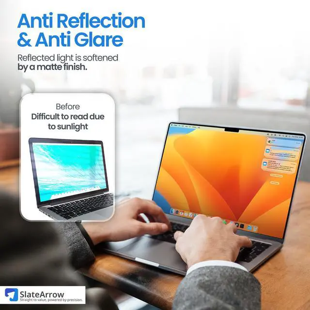 Alt view image 5 of 6 - Magnetic Privacy Screen for MacBook Pro 16 inch (2021-2025 M1-M4 Max), Anti-Glare, Blue Light Protector, Scratch Resistant, Removable Laptop Filter Private Shield & Webcam Cover