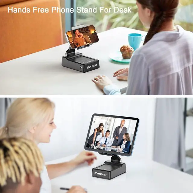 Alt view image 4 of 6 - Phone Stand with Bluetooth Speaker and Charging Function | Adjustable Phone Holder, Desktop Speaker, Phone Charging Function, Cool Tech Gift for Men Women
