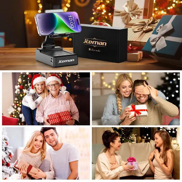 Alt view image 5 of 6 - Phone Stand with Bluetooth Speaker and Charging Function | Adjustable Phone Holder, Desktop Speaker, Phone Charging Function, Cool Tech Gift for Men Women