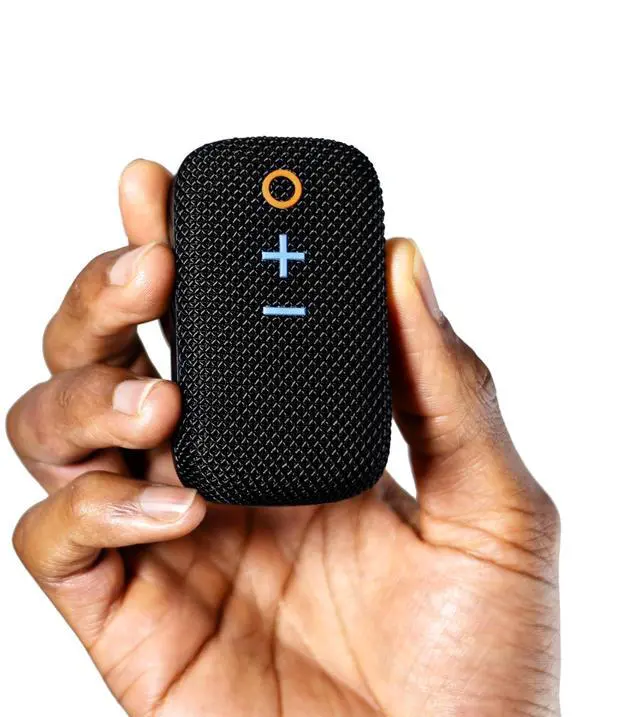 Main image of goSPKR Small Wearable Clip-on Bluetooth Speaker with IPX5 Water Resistance, Built-in Speakerphone with Microphone for Hands-Free Calls, Compact Design, Can Connect Up to 2 in Stereo (Black)