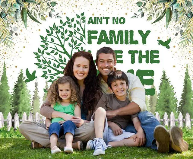 Alt view image 4 of 5 - Family Reunion Backdrop Family Tree Family Gathering Party Decorations Banner Welcome to Our Family Members Photography Background (7x5FT: 84x60 inch)