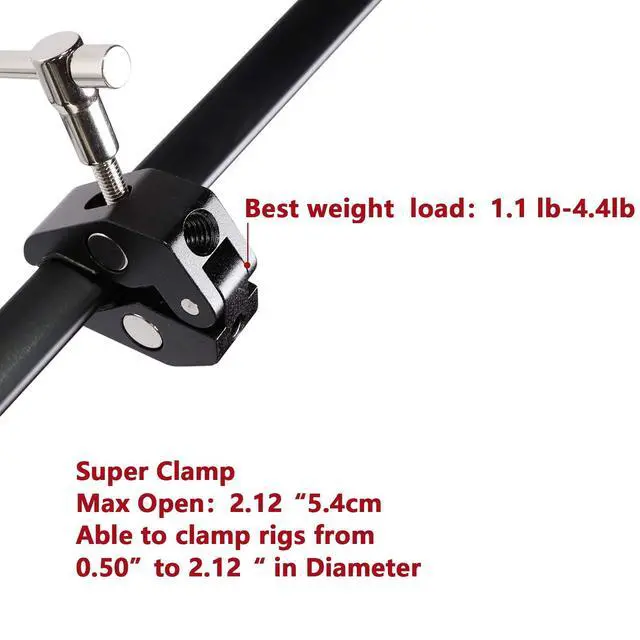 Alt view image 4 of 6 - 4Pack Super Clamp with 1/4 and 3/8 Thread for Photography,Camera Monitor, Plate Glass,LED Light, Umbrellas,Hooks, Shelves, Cross Bars,Photo Accessories