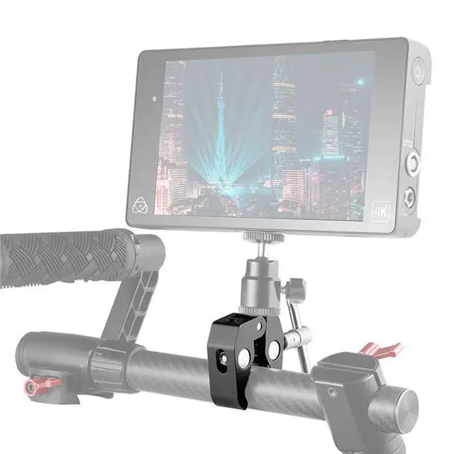 Alt view image 6 of 6 - 4Pack Super Clamp with 1/4 and 3/8 Thread for Photography,Camera Monitor, Plate Glass,LED Light, Umbrellas,Hooks, Shelves, Cross Bars,Photo Accessories