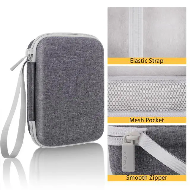 Alt view image 5 of 6 - Hard Case for Fujifilm Instax Mini Link 3 2 1 Printer, White | Portable Storage, Space For Charging Cable, Organized Interior, Secure Zippered Shell